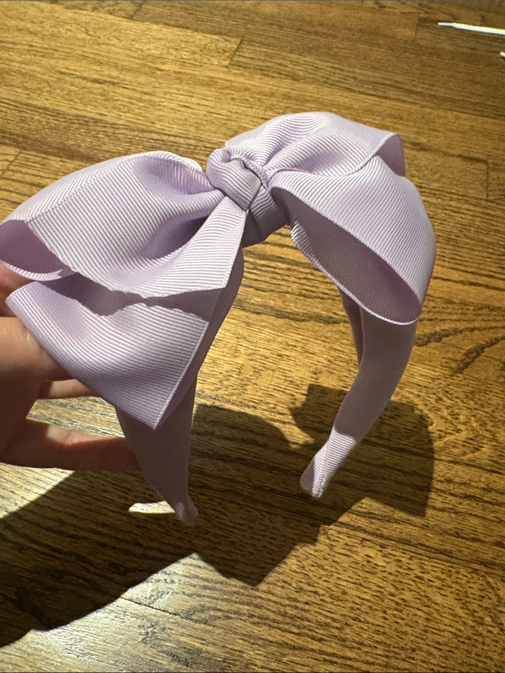 Crewcuts lavender grosgrain bow headband